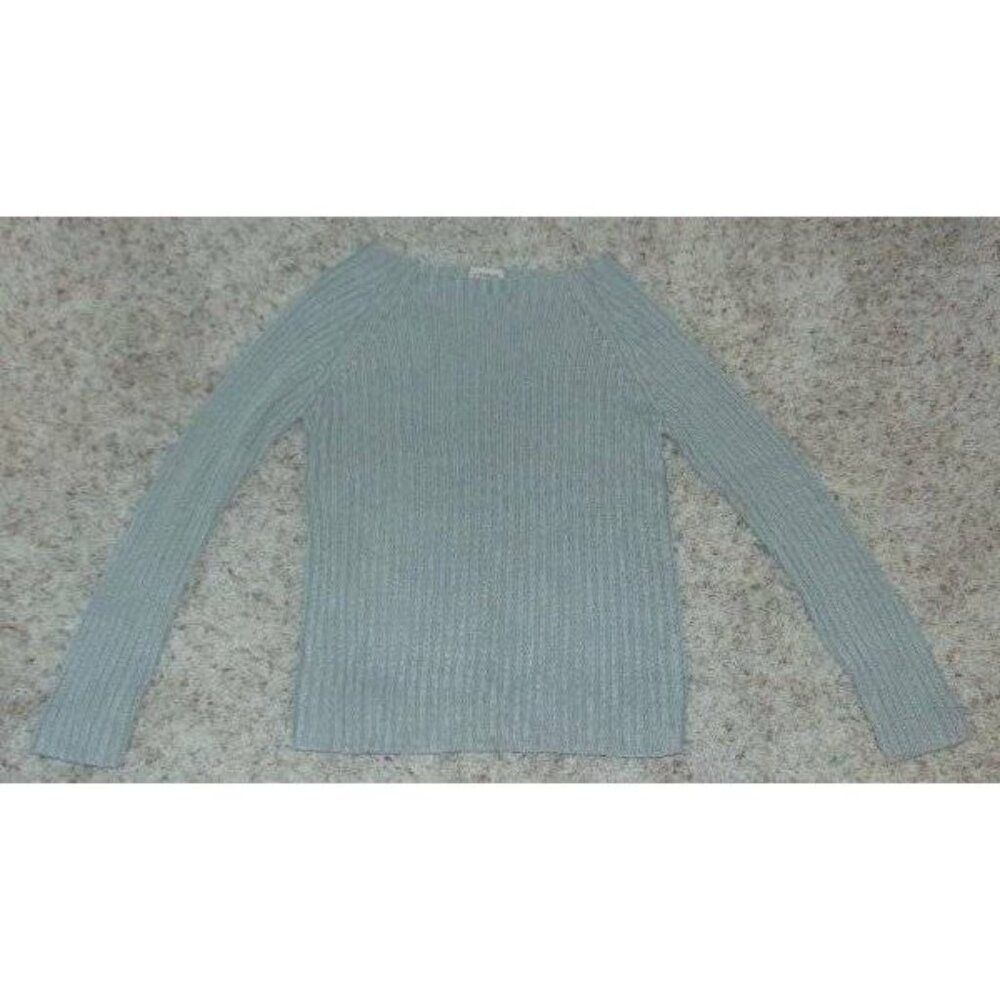 Casual Wear Sweater Womens M Olive Green Long Sleeve Round Neck Ribbed